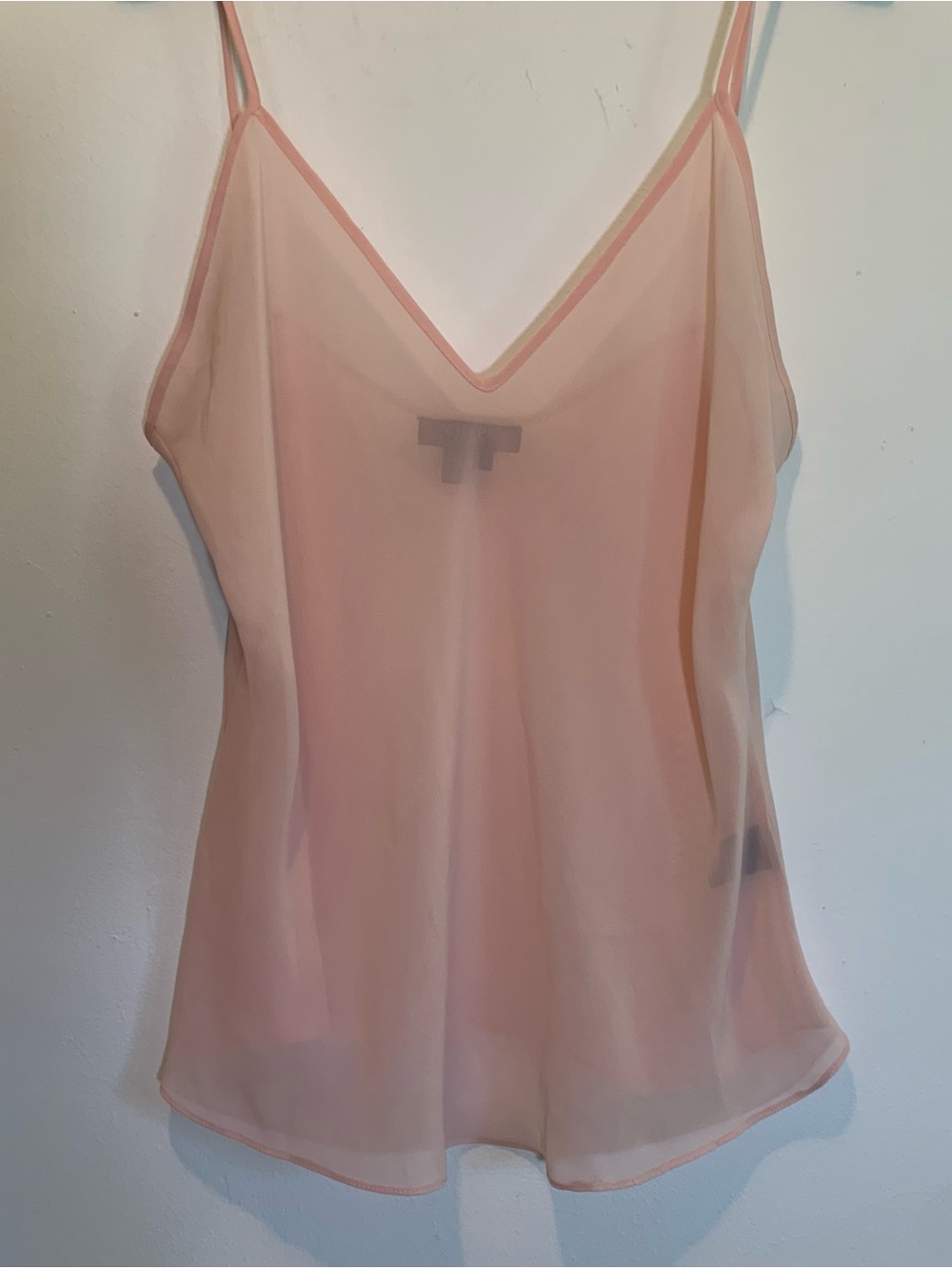 New Chaps Sheer Pink Cami Size 16